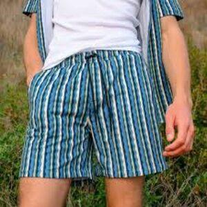 🔥NWT Original Paperbacks Striped Blue and White Shorts Size Medium🔥